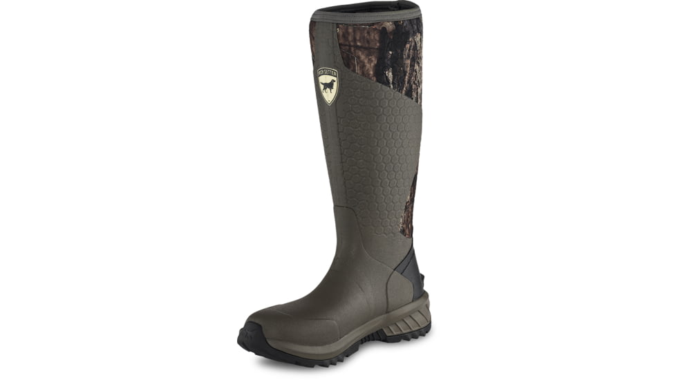 Irish Setter MudTrek, Rain Boots, Vulcanized Rubber, Mossy Oak Break-Up Country, 5, 04844E 050