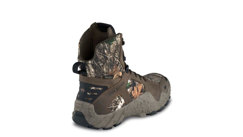Irish Setter VaprTrek 2831 Mens Boot, 8 in Height, Waterproof, Leather, D Medium Width, Realtree Edge, 9, 02831D 090