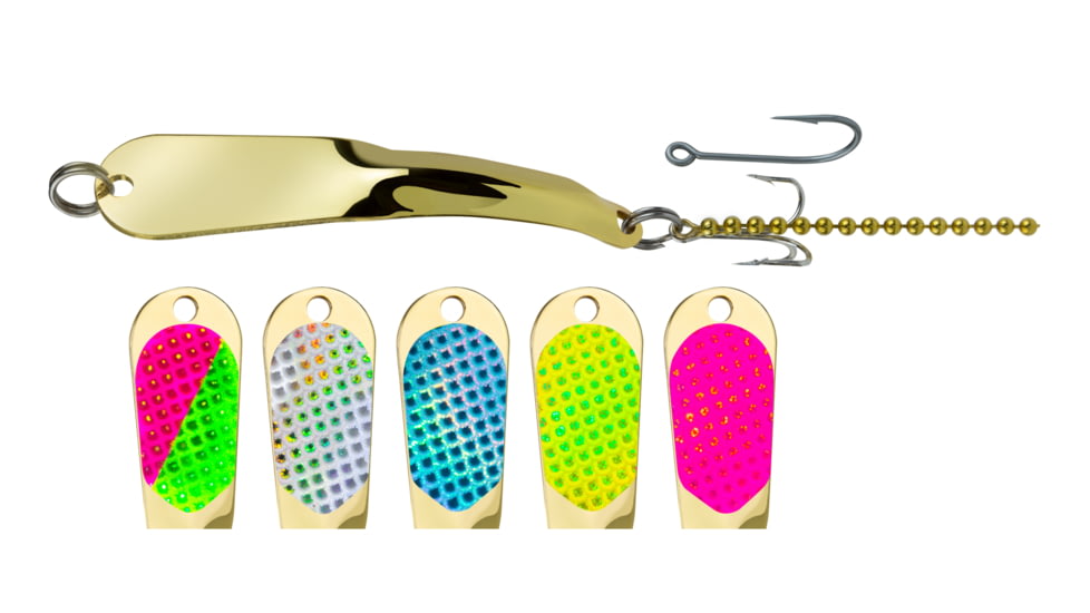 Iron Decoy Salty 5 Lure 4.25, Gold/Chartreuse/Lblue/Hot Pink/Watermelon/Silver, 1 oz, Salty 5 G