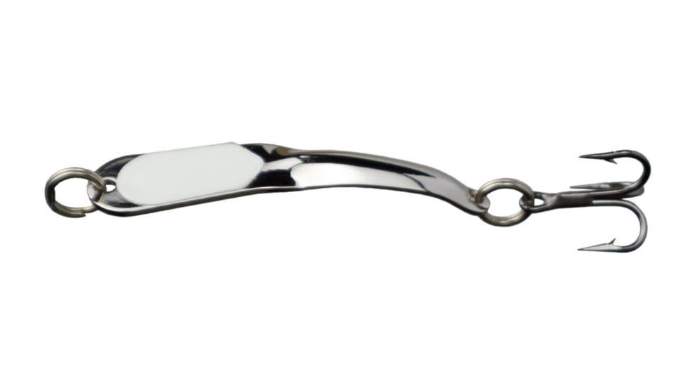 Iron Decoy Steely 1 Lure 1.5, Silver/Glow in the Dark, 1/12 oz, Steely 1 SGW