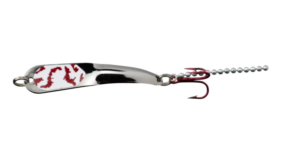 Iron Decoy Steely 2 Lure 2, Silver/Red White, 1/10 oz, Steely 2 SHAD