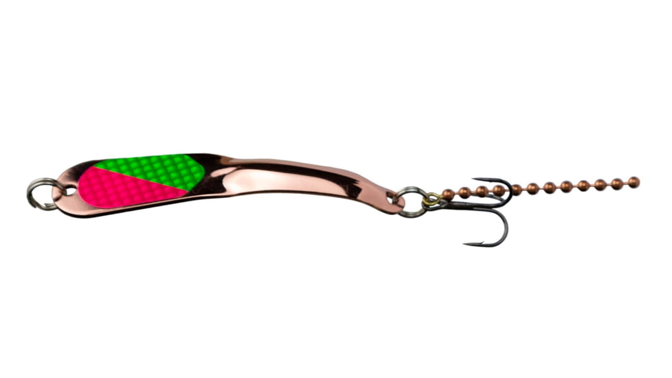 Iron Decoy Steely 4 Lure 3.5, Copper/Hot Green Hot Pink, 1/2 oz, Steely 4 CHGHP