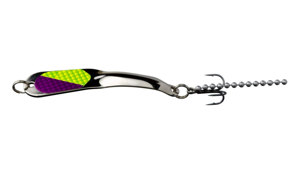 Iron Decoy Steely 4 Lure 3.5, Silver/Purple Chartreuse, 1/2 oz, Steely 4 SPCH