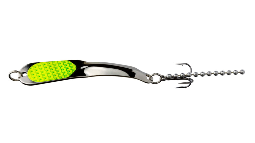 Iron Decoy Steely 3 Lure 2.75, Silver/Chartreuse, 1/4 oz, Steely 3 SCH