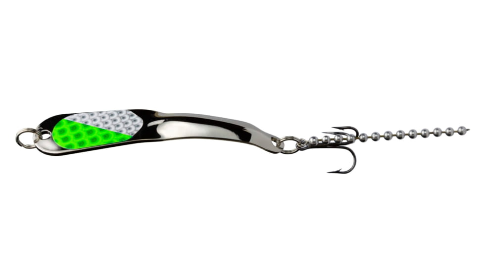 Iron Decoy Steely 5 Lure 4.25, Silver/Silver Hot Green, 1 oz, Steely 5 SSHG