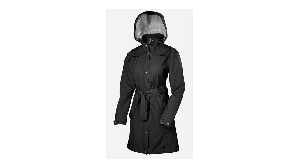 Isis Belted Trench Jacket - Women's-Black-Small