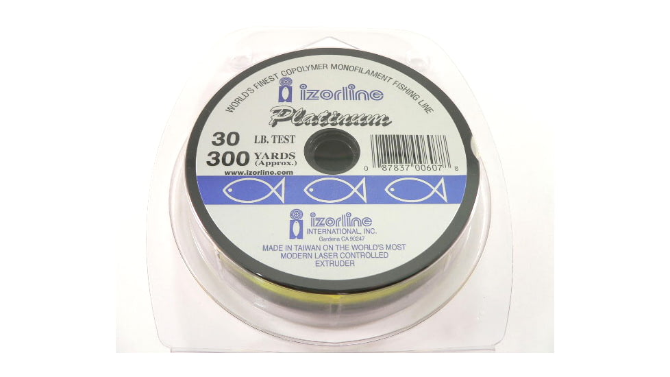 Izorline Platinum Co-Polymer Mono Line 30lb 300yd Hi-Vis Yellow, 6078