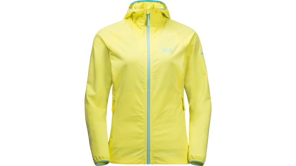 Jack Wolfskin Kalari Trail Jacket - Womens, Lemon, Small, 1305881-3075002