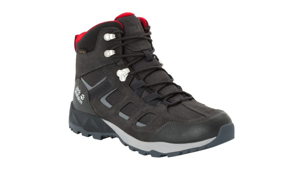 Jack Wolfskin Vojo Hike XT Texapore Mid M - Mens, Phantom/ Red, 11.5, 4035541-6360115