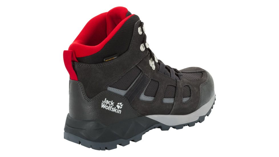Jack Wolfskin Vojo Hike XT Texapore Mid M - Mens, Phantom/ Red, 11.5, 4035541-6360115