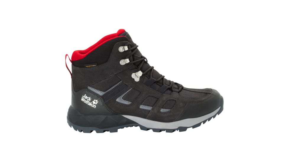 Jack Wolfskin Vojo Hike XT Texapore Mid M - Mens, Phantom/ Red, 11.5, 4035541-6360115