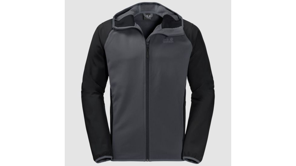Jack Wolfskin Zenon Softshell Jacket Men, Ebony, Large 1305132-6230004
