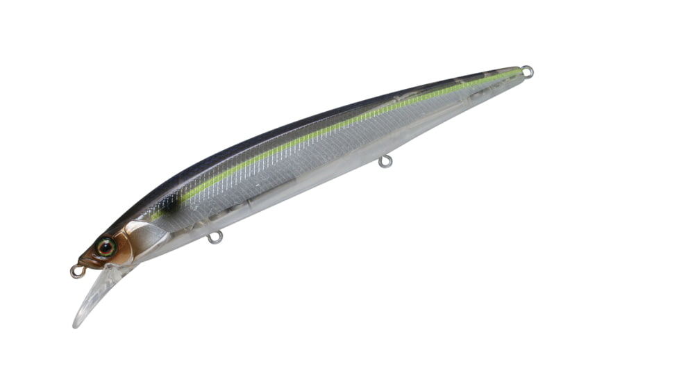 Jackall Lures Jackall Rerange 110Mr, Jerkbait, Dives To 8, Weight Transfer System, SG Threadfin Shad, 4 1/3in, 1/2oz, JRERA110MR-SGTH
