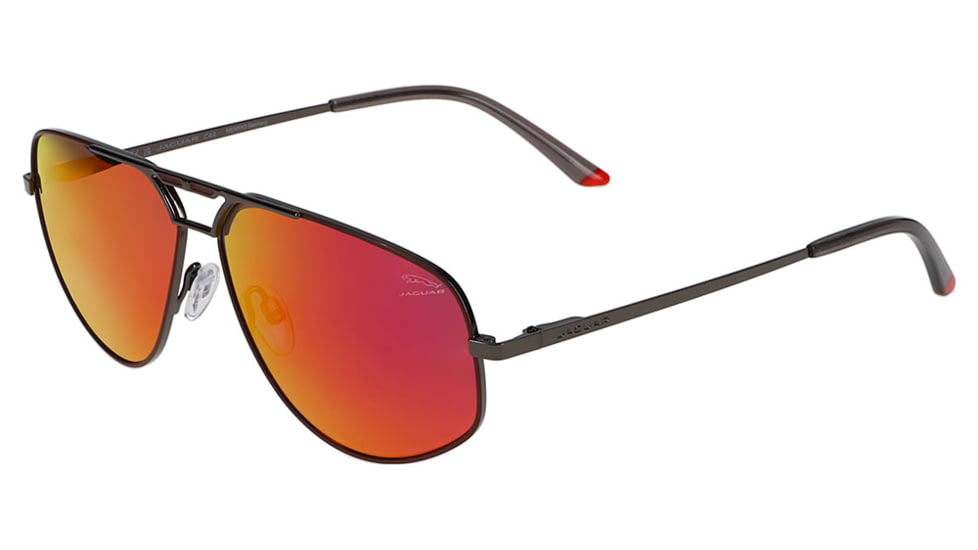 Jaguar 37503 Sunglasses, Grey-Red Frame, Mirror Lens, 60-12-145, JG37503604200