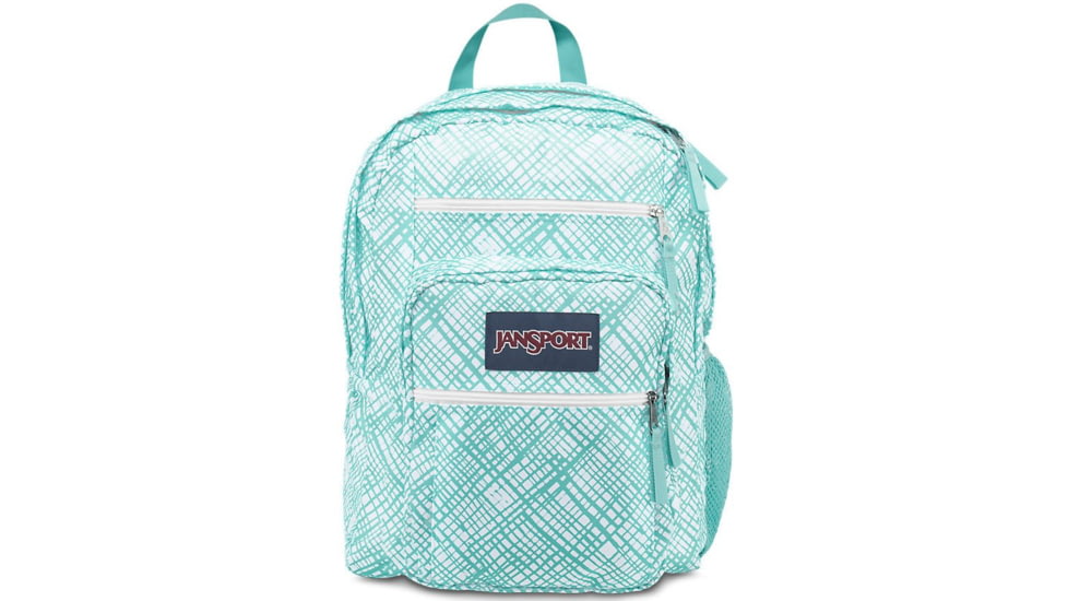 Jansport Big Student Backpack-Aqua Dash Jagged Plaid