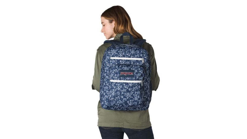 Jansport Big Student Backpack, Navy Field Floral, 34 L JS00TDN750E