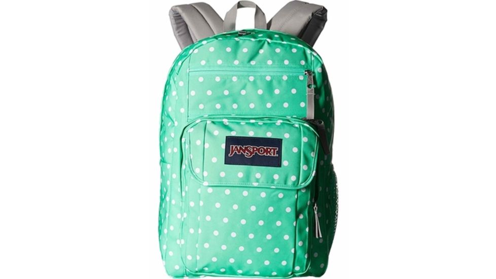 Jansport Digital Student Backpack-Seafoam Green/White Dots