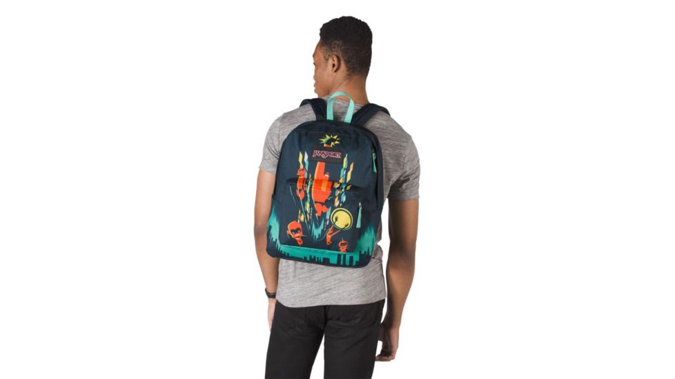 Jansport Incredibles 25L High Stakes Backpack, Incredibles Family Cityscape JS0A3P1F52U