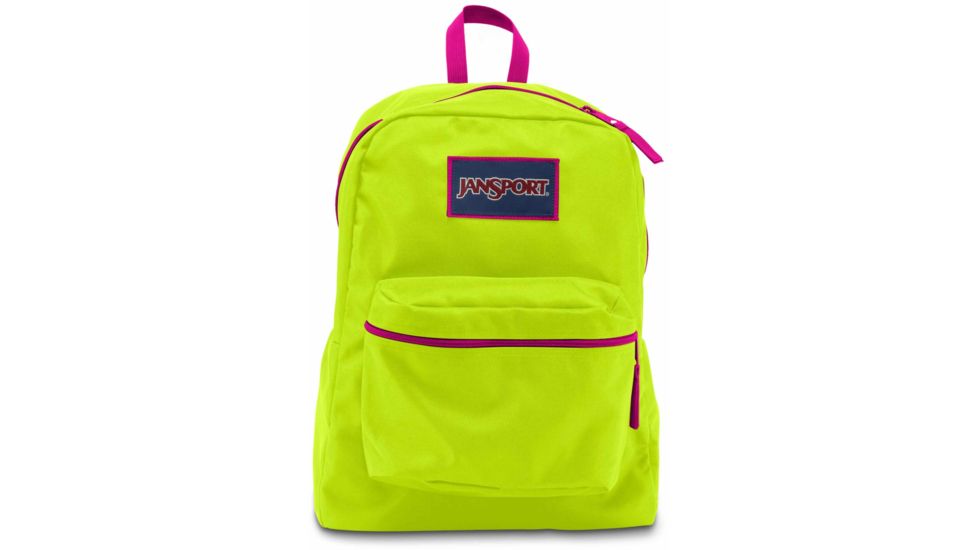 Jansport Overexposed Backpack-Lime Punch/Cyber Pink