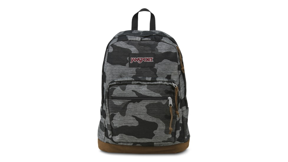 Jansport Right Pack Backpack-Grey Denim Camo Jacquard
