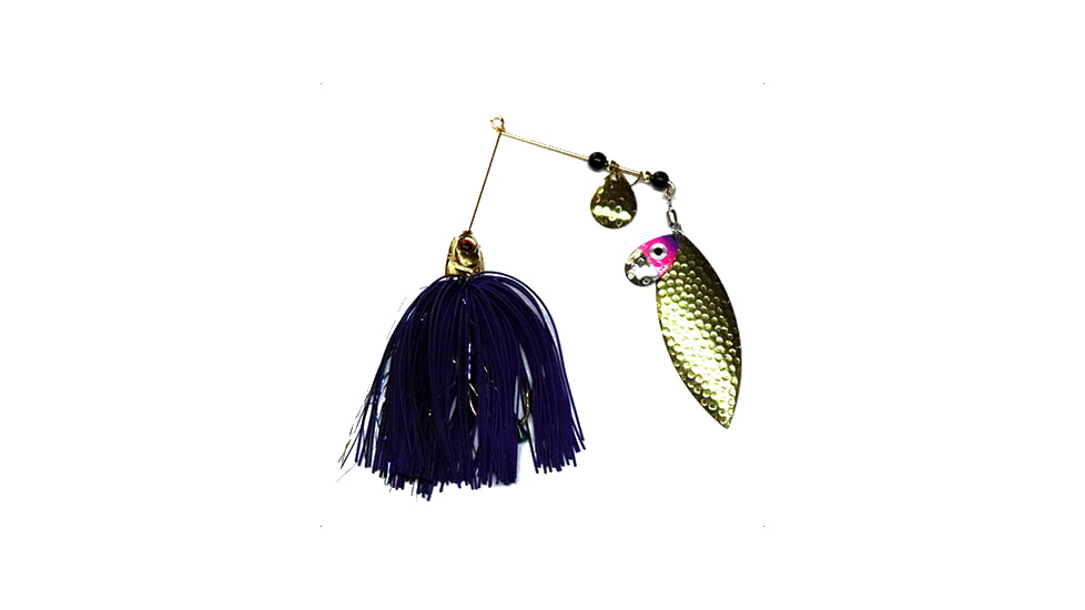 JB Lures Pro-Laser Plus Spinnerbait, Black/Blue/Purple, 3/8oz, PLP3803