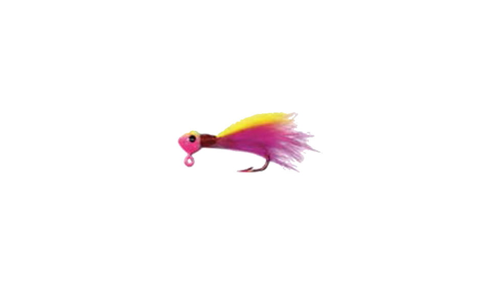 JB Lures Rabbit Hair Jig 1/32 oz, Pink/Yellow, RH322C