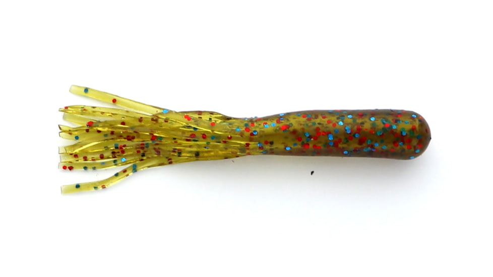 Jerry's Lures Assault Duzit Tube, 10, 0.5in, Avocado/Aqua &amp; Red, 83157