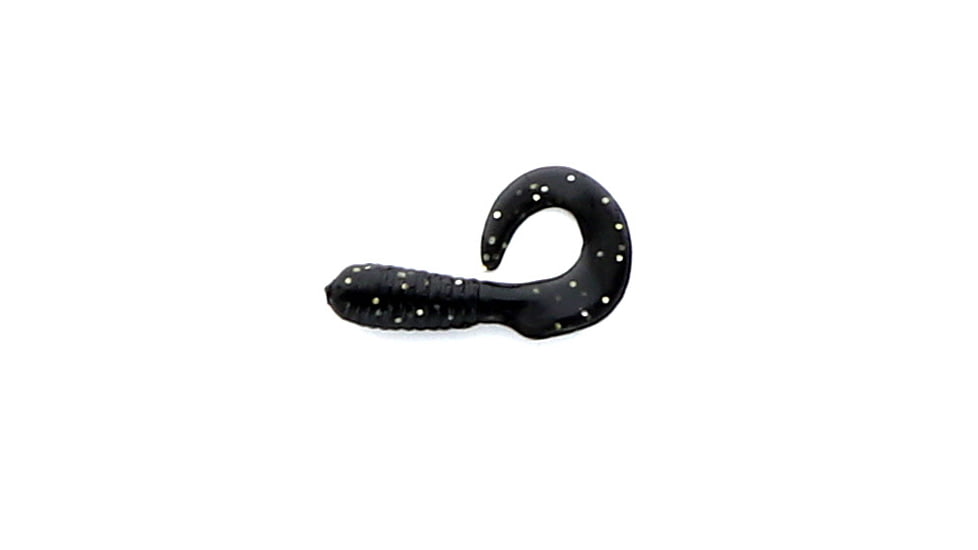 Jerry's Lures Assault Grub, 20, 1in, Midnight, Gold Mf, Black w/Gold Flake, 71069