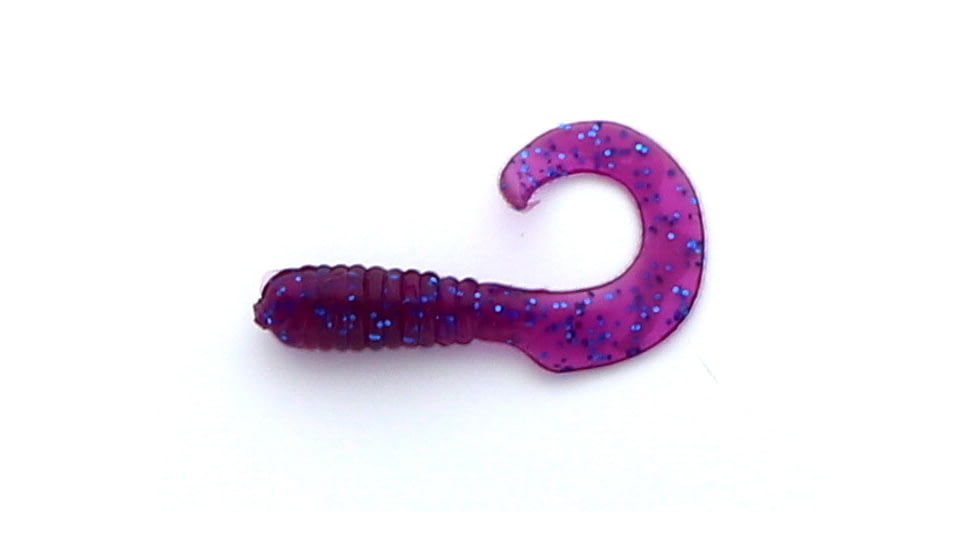 Jerry's Lures Assault Grub, 20, 2in, Electric Grape, Purple w/Blue Flake, 72029
