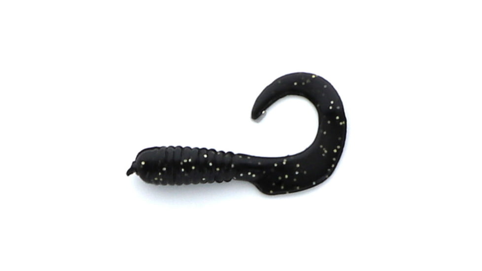 Jerry's Lures Assault Grub, 20, 2in, Midnight, Gold Mf, Black w/ Gold Flake, 72069