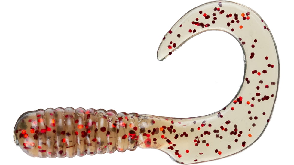Jerry's Lures Assault Grub, 20, 2in, Motor Oil, Red Mf, Motor Oil w/Red Flake, 72002