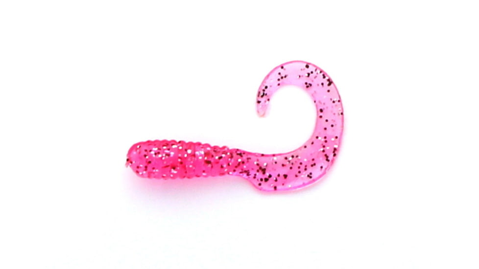 Jerry's Lures Assault Grub, 20, 2in, Pink Sparkle, Pink w/Silver Pepper Flake, 72062