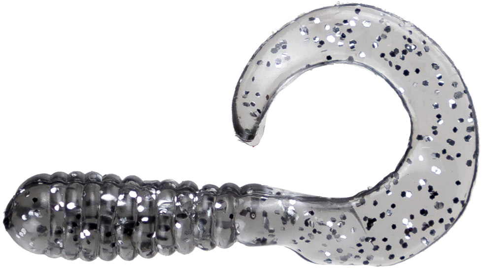 Jerry's Lures Assault Grub, 20, 2in, Smoke Mf, Smoke w/Silver Flake, 72024
