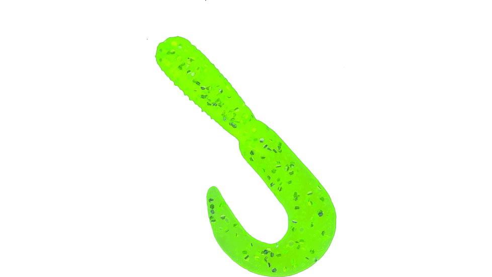Jerry's Lures Assault Grub, 10, 3in, Chartreuse Mf, 73033