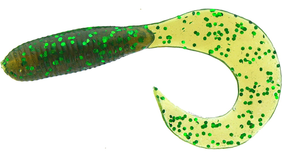 Jerrys Lures Assault Grub, 5in Motor Oil Green MF, 10/Pack, 75045