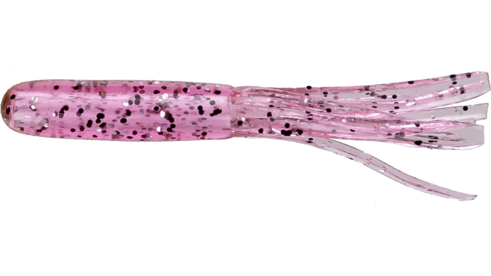 Jerry's Lures Mini Skirt Soft Bait, 20, 1 1/2in, Pink Sparkle, Pink w/Silver Pepper Flake, 81062
