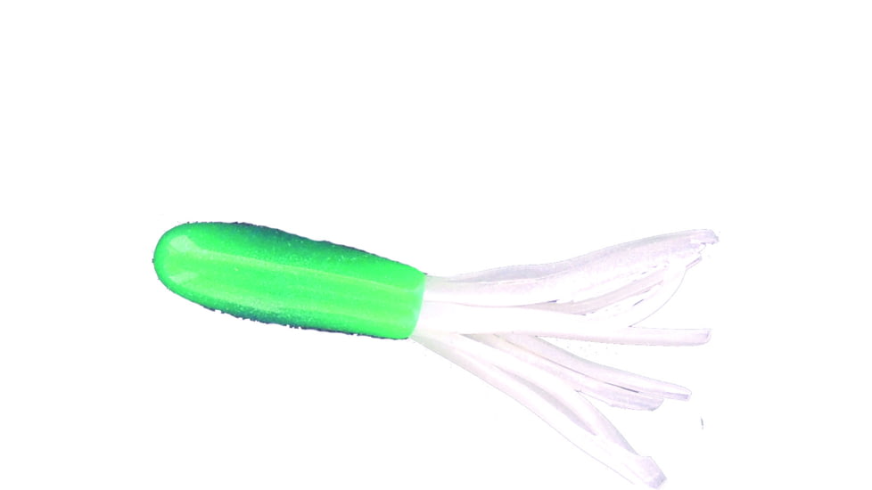 Jerry's Lures Mini Skirt Soft Bait, 20, 1 1/2in, Green/Pearl, 81085