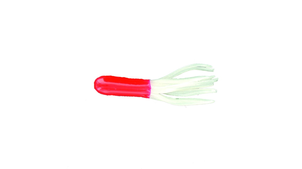 Jerry's Lures Mini Skirt Soft Bait, 20, 1 1/2in, Red/Pearl, 81057