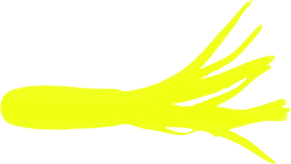 Jerry's Lures Tiny Fluke Fluke, 20, 1 1/2in, Yellow, 81019