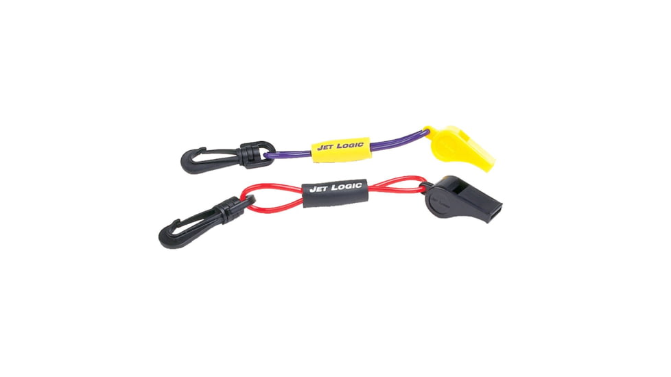 Jet Logic Safety Whistle &amp; Lanyard, Purple / Yellow, W-1