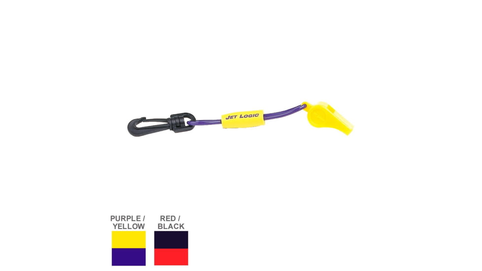Jet Logic Safety Whistle &amp; Lanyard, Purple / Yellow, W-1