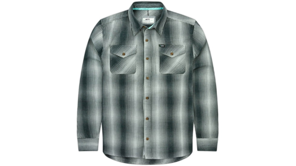 Jetty Breaker Flannel - Men's, Medium, Grey, 27339