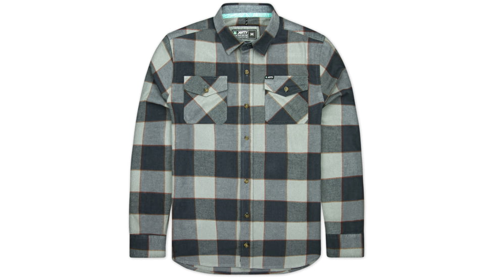 USED Jetty Breaker Flannel - Men's, Large, Grey, F21BREA-MFGRY-L, EDEMO1