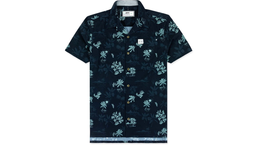 Jetty Dockside Woven Shirt - Mens, Navy, Small, S22DOCK-MWNVY-S