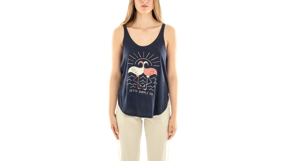 Jetty Flamingo Tank - Womens, Navy, Small, 31508