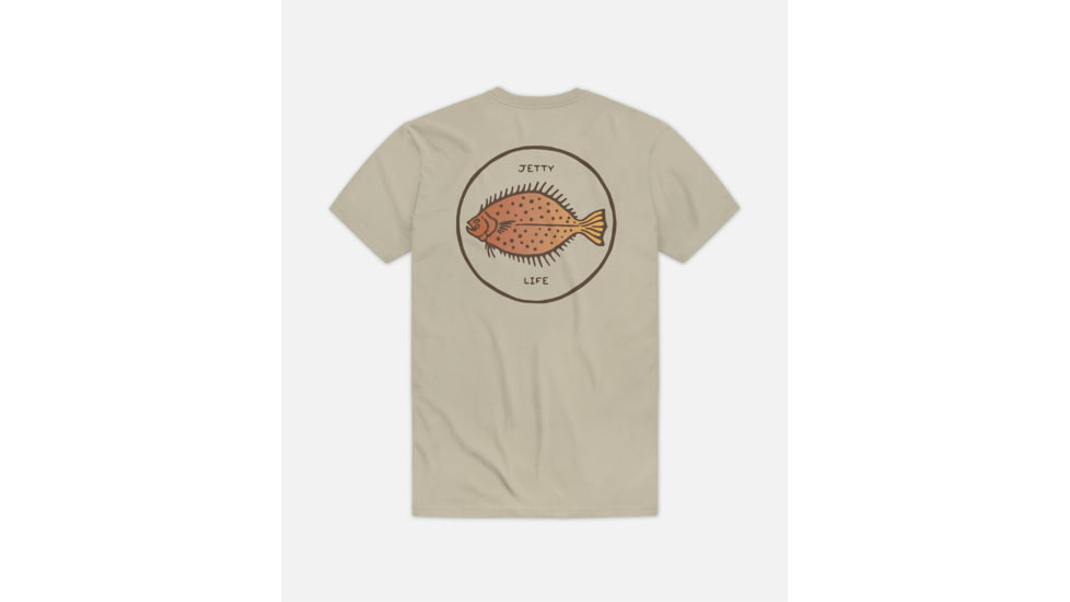 Jetty Flounder Tee - Mens, Tan, Small, 26118