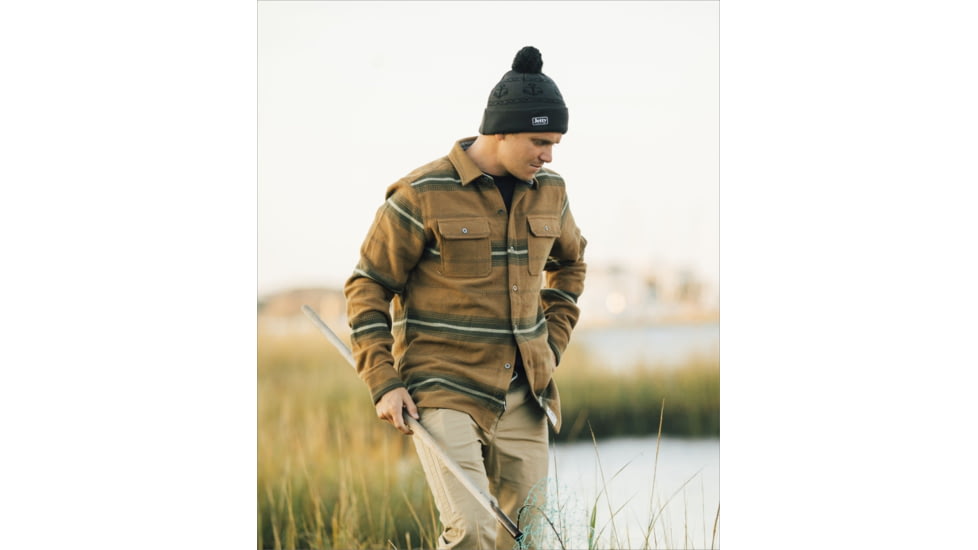 Jetty Horizon Flannel - Mens, Olive, Small, 27584