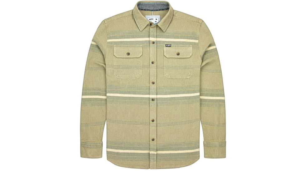 Jetty Horizon Flannel - Mens, Sage Green, L, F21HORI-MFSAG-L