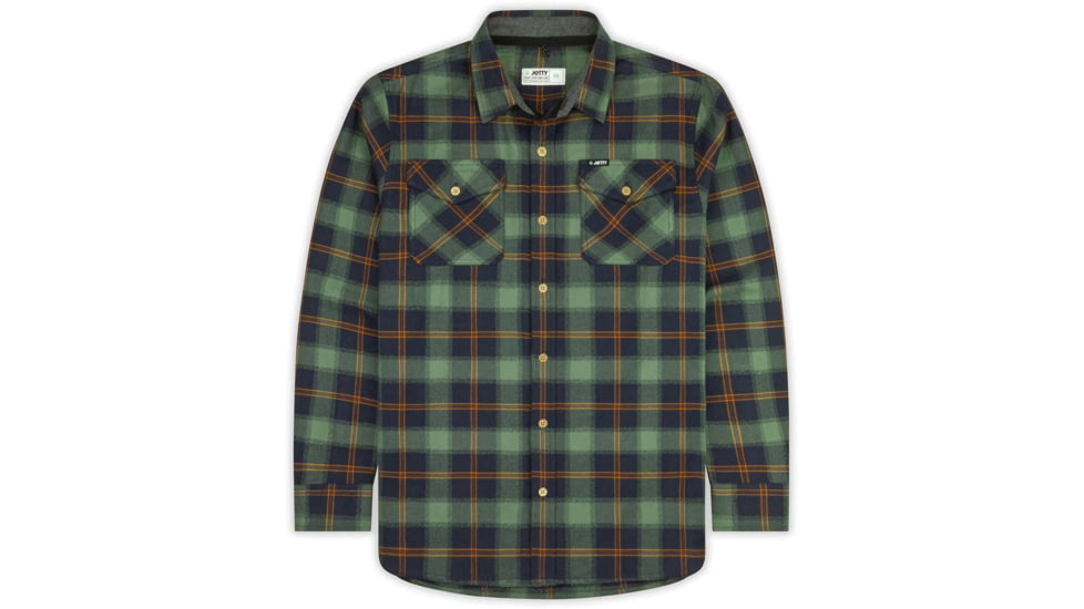 Jetty Mens Breaker Flannel Shirt, Agave, Small, F24BREA-M11002AGV-S