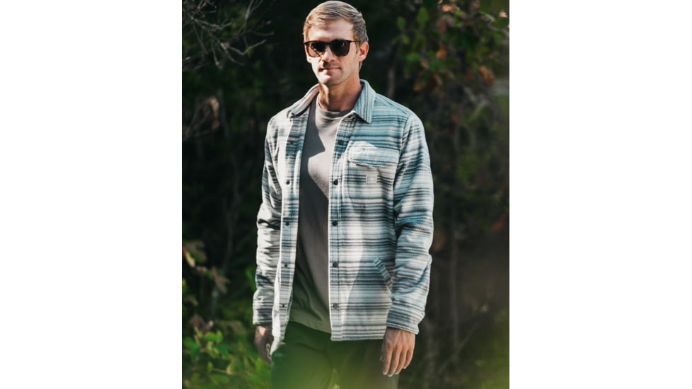 Jetty Mens Concordia Polar Fleece Snap-Up Jacket, Grey, Small, F24CONC-M42002GRY-S